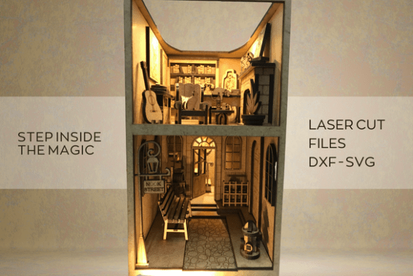 Book Nook – DXF SVG Laser Cut Files for Creative Branding and Marketing