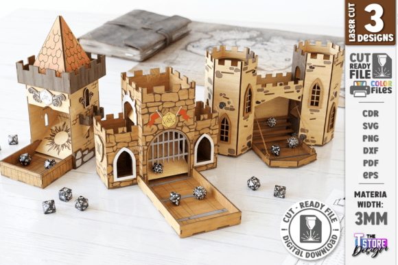 Dice Tower Laser Cut Bundle Castle SVG Review
