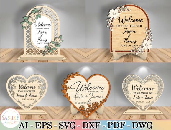 Elegant Laser-Cut Wedding SVG for Home Decor and Local Business Branding