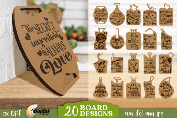 Engraved Cutting Board Graphics for Crafts and Digital Sellers