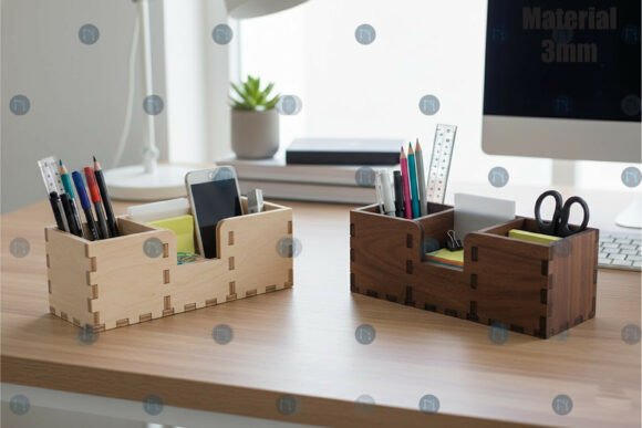 Laser Cut Desktop Organizer SVG: A Must-Have for Home Decor and Laser Cutting Projects