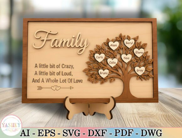 Personalized Family Tree Laser Cutting for Mother's Day