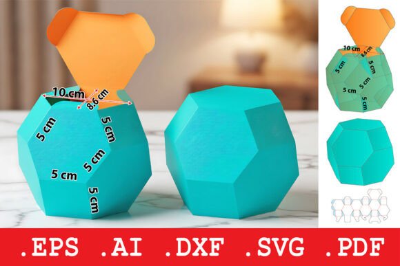 Polyhedron Sphere Gift Box – A Unique Graphic Design Asset for Boxes and Merch