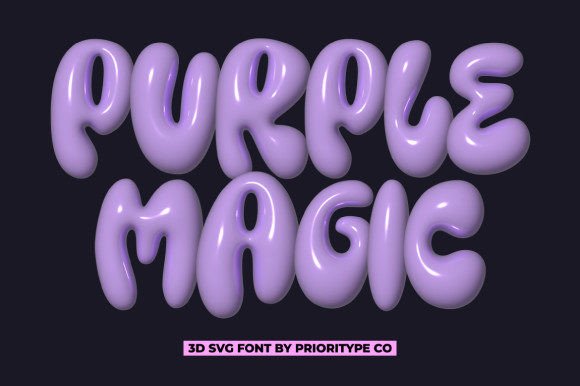 Purple Magic: A Playful Font for Embroidery Projects