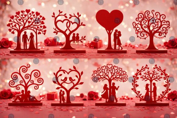 Valentine Stand Tree Couple SVG Bundle Review for Real Projects
