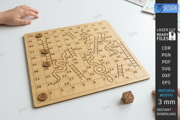Vintage Board Games Laser Cutting Designs